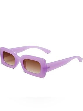 NWOT Chunky Rectangle Purple Sunglasses